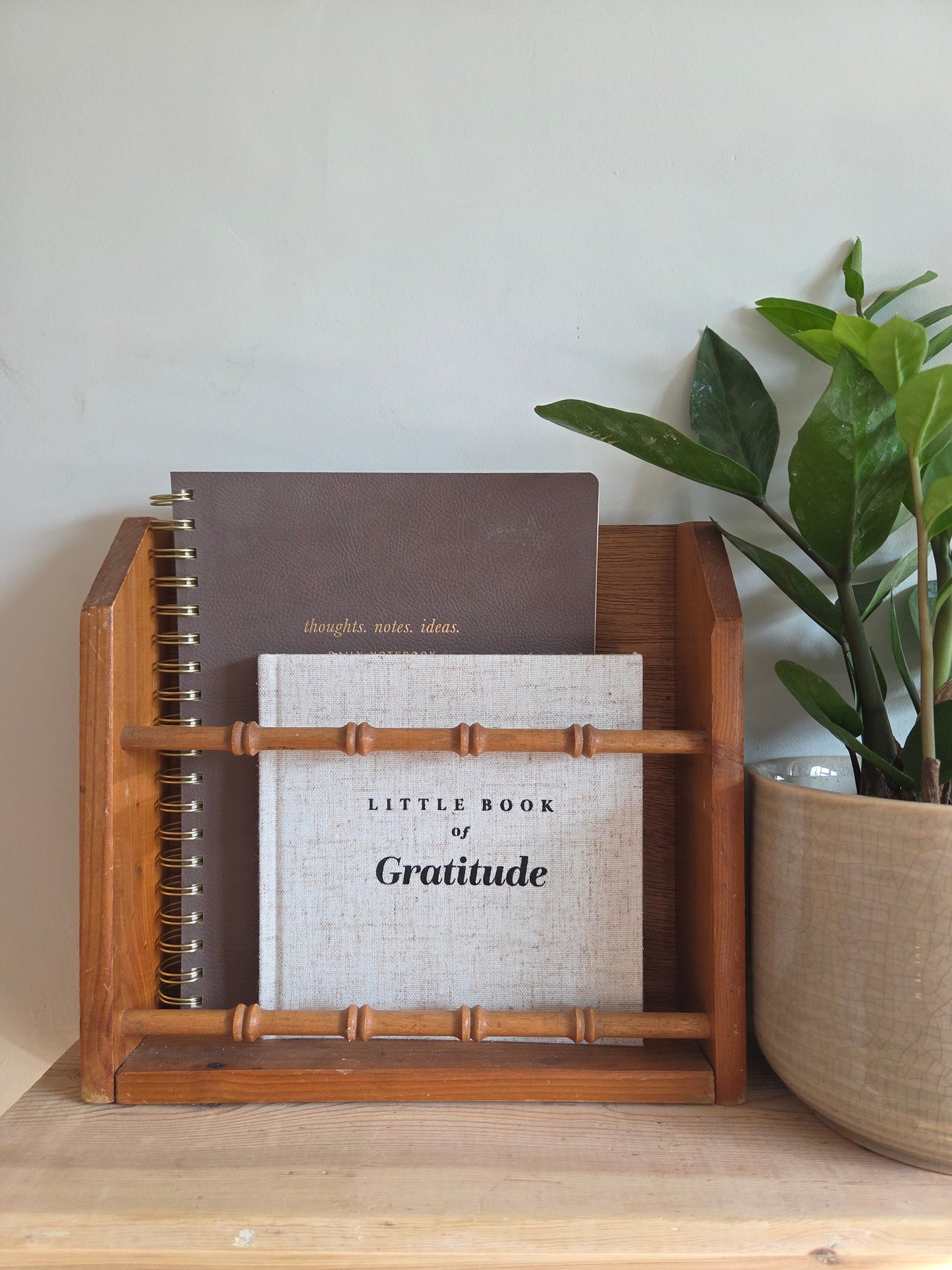 Vintage Wooden Letter Rack or Book Shelf