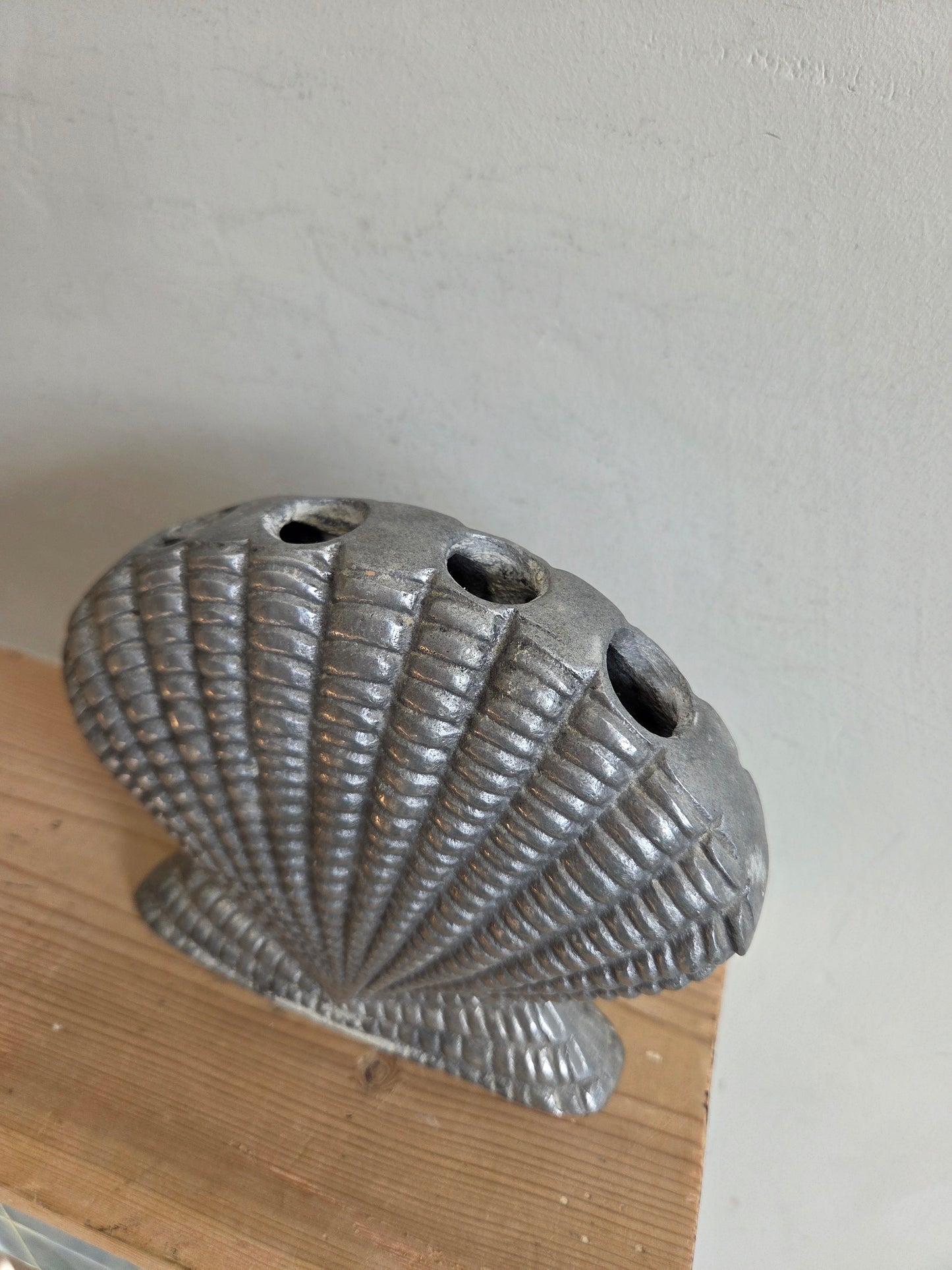 Silver Shell Vase