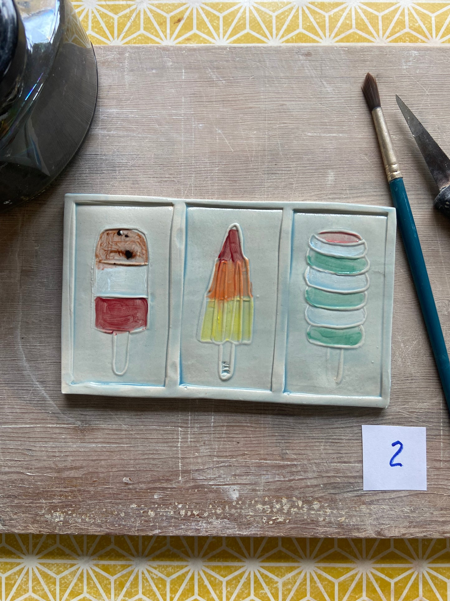 Triptytch of Ices 02 by JAW Ceramics