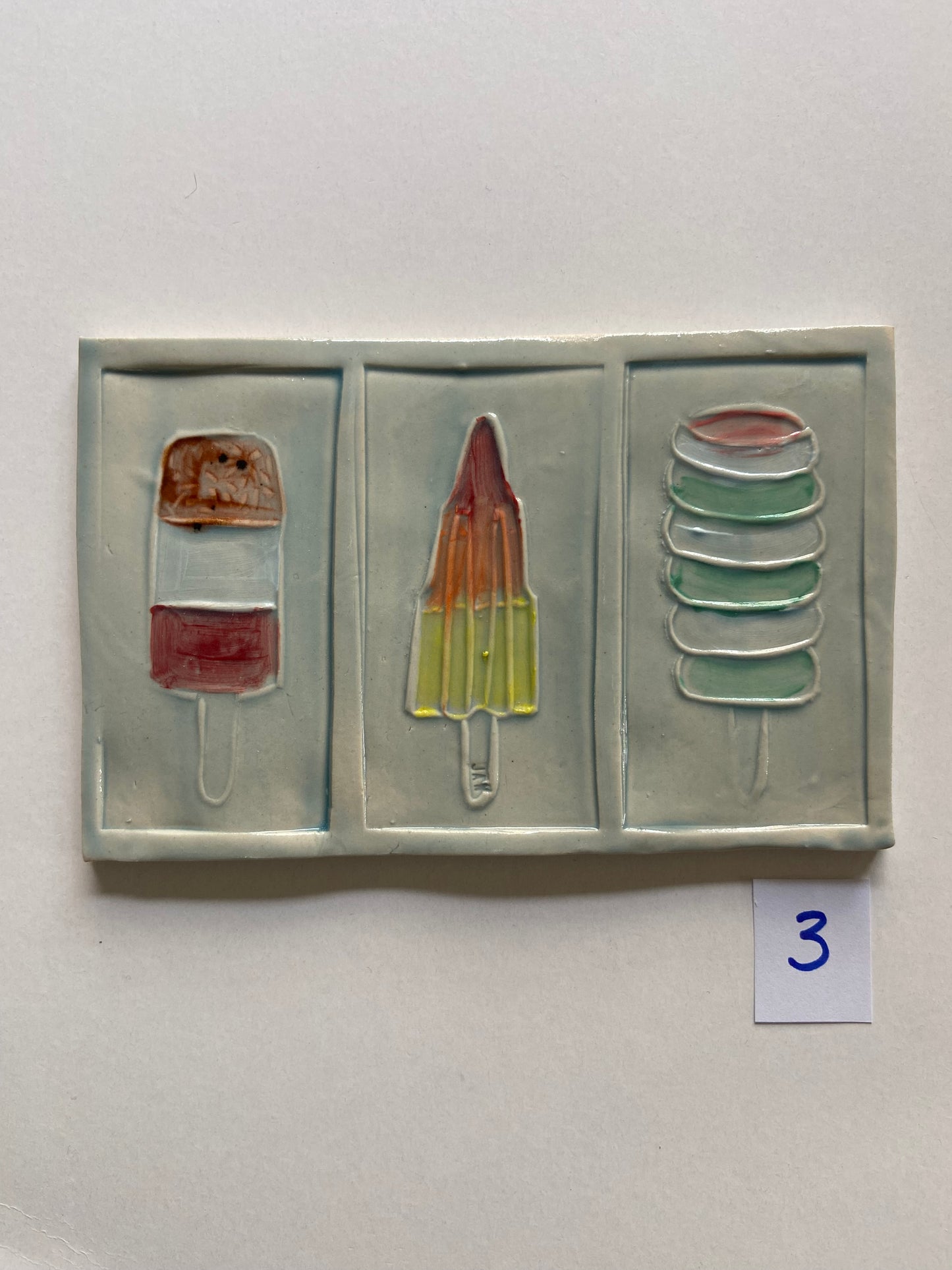 Triptytch of Ices 03 by JAW Ceramics