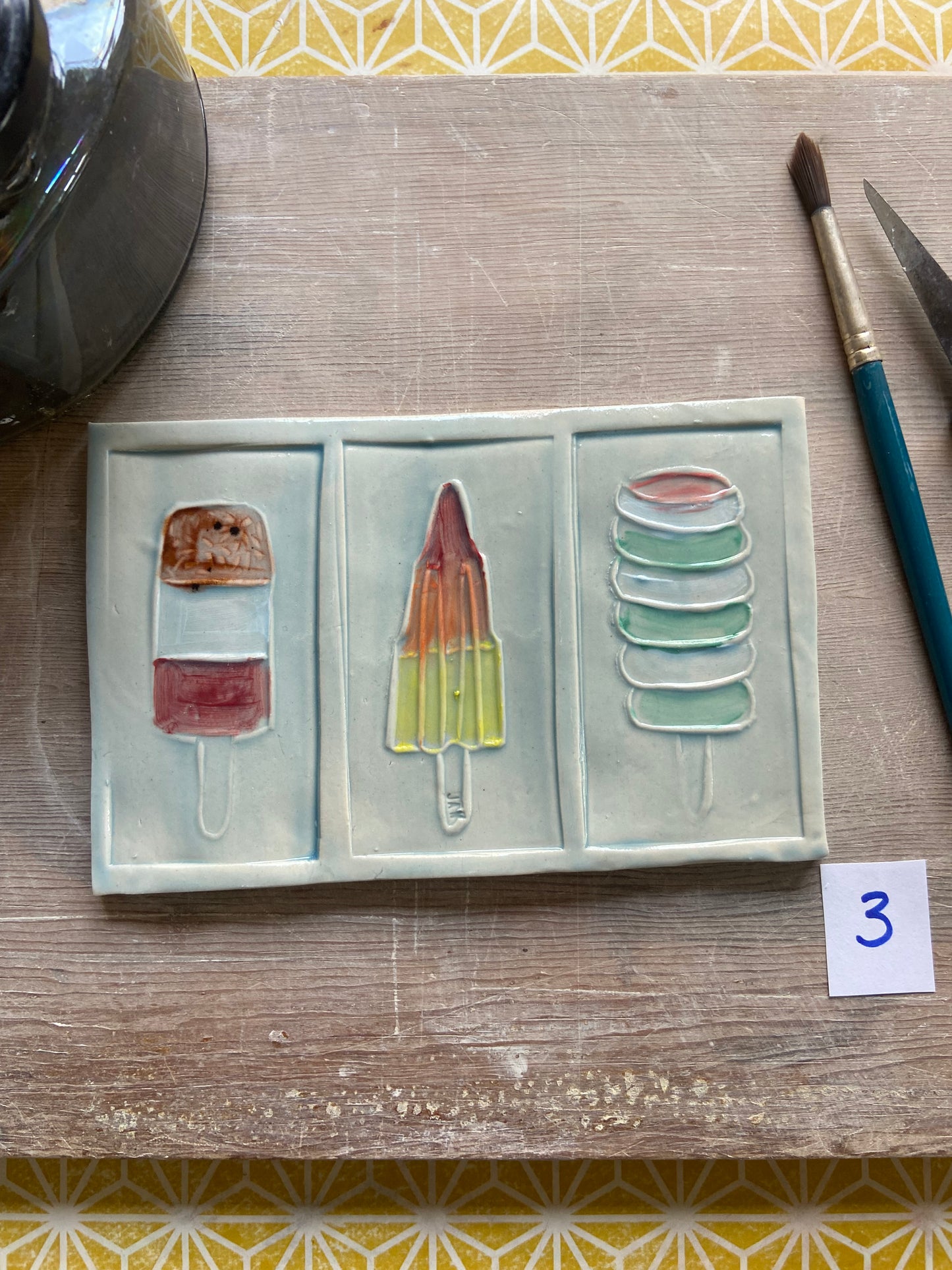 Triptytch of Ices 03 by JAW Ceramics