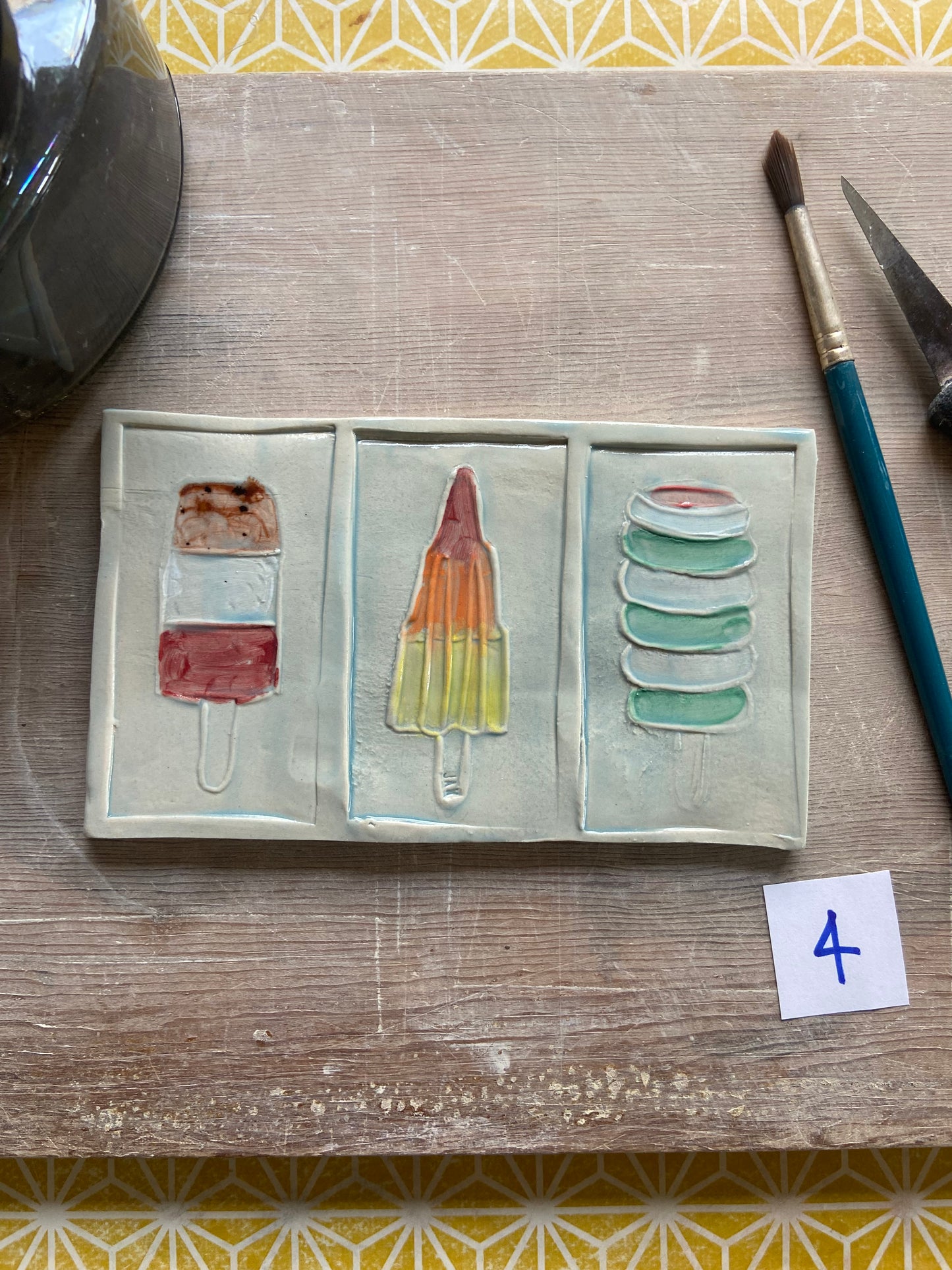 Triptytch of Ices 04 by JAW Ceramics