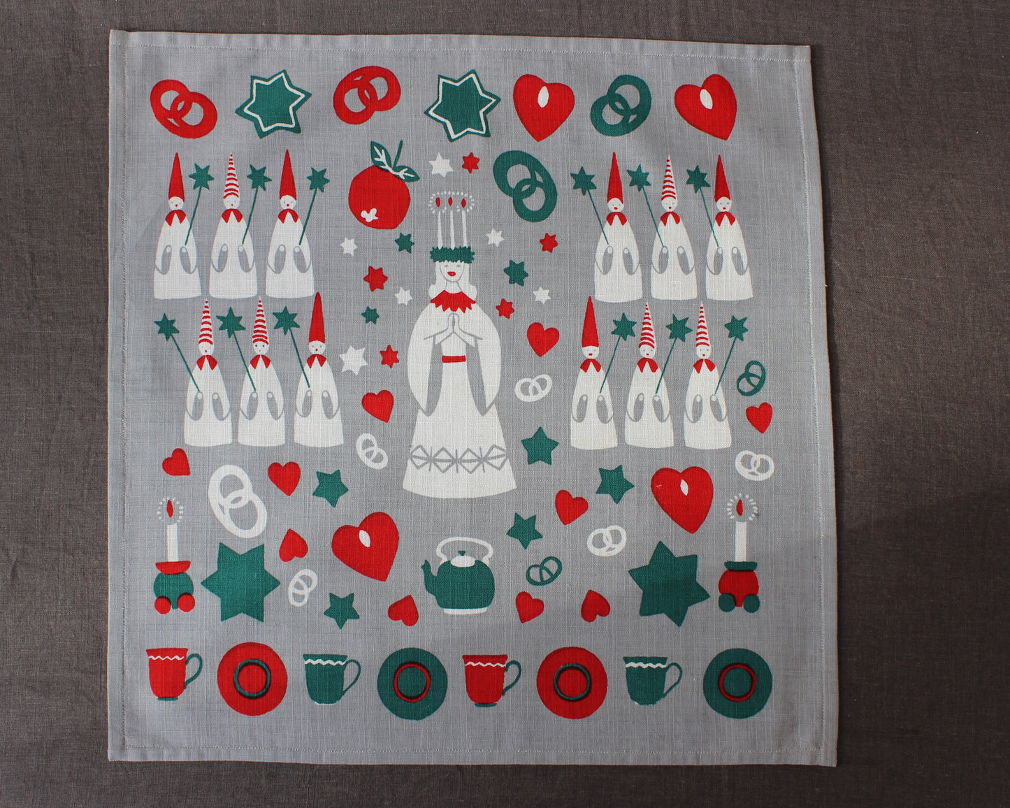 Vintage Swedish Christmas Tea Towel