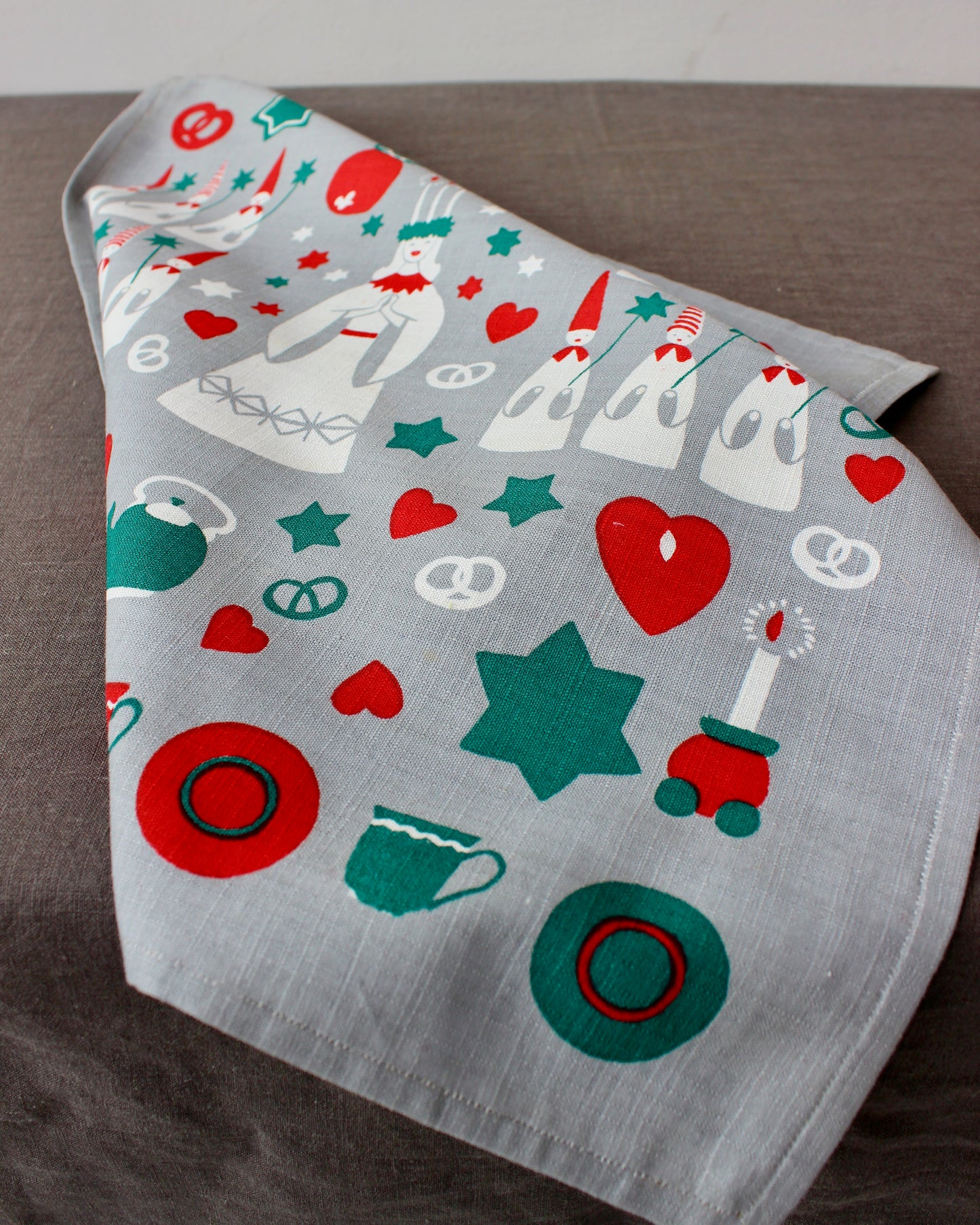 Vintage Swedish Christmas Tea Towel