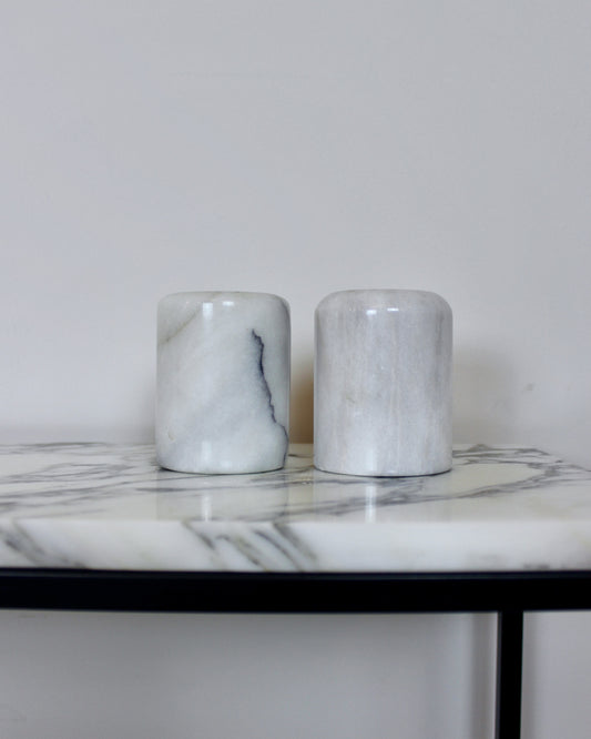 Pair of Marble Tealight Holders