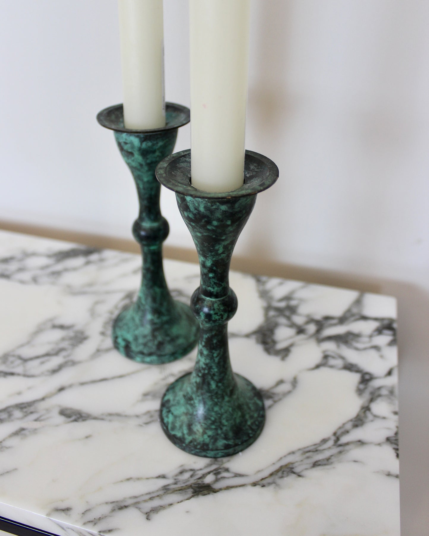 Verdigris Candlesticks