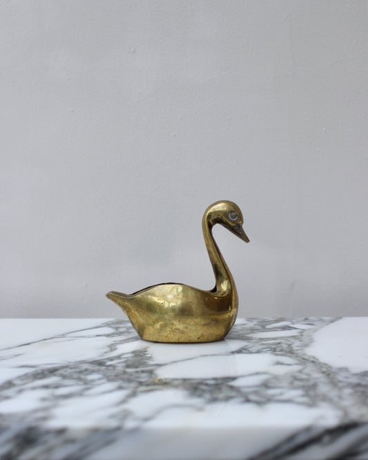 Brass Duck Trinket Pot