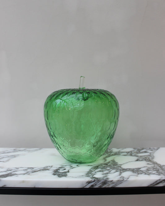 Green Glass Apple Ornament