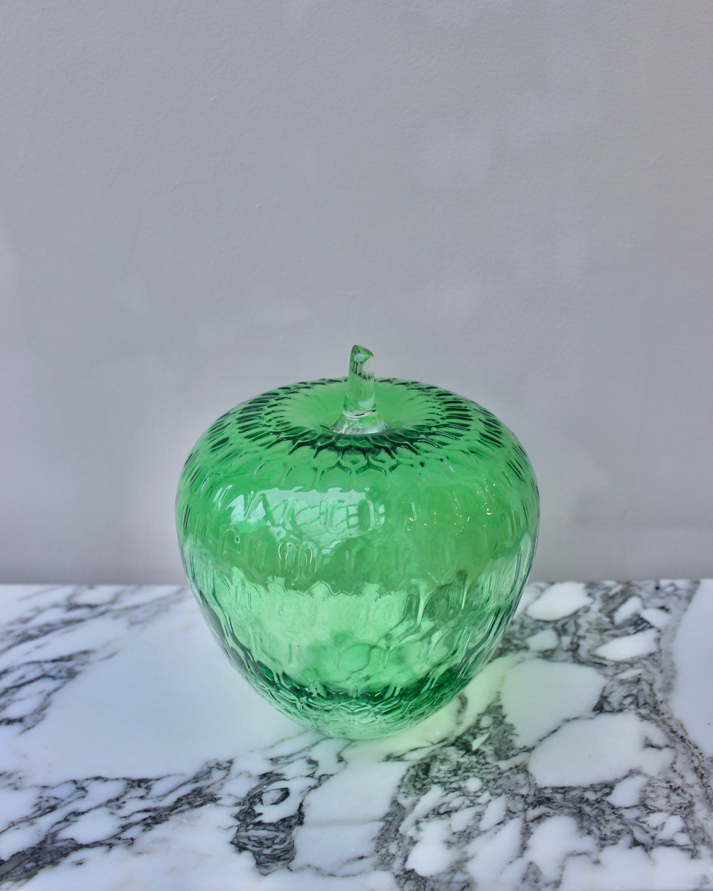 Green Glass Apple Ornament