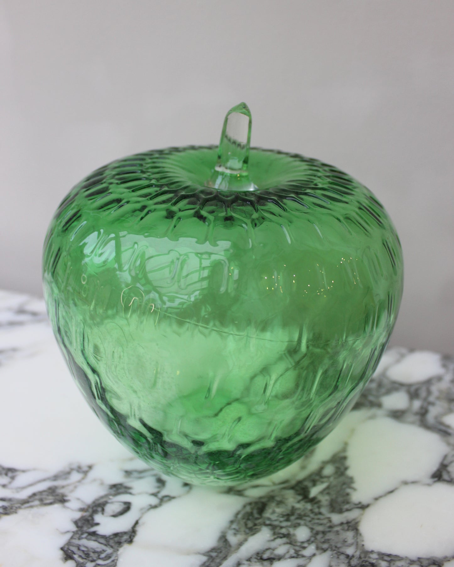 Green Glass Apple Ornament