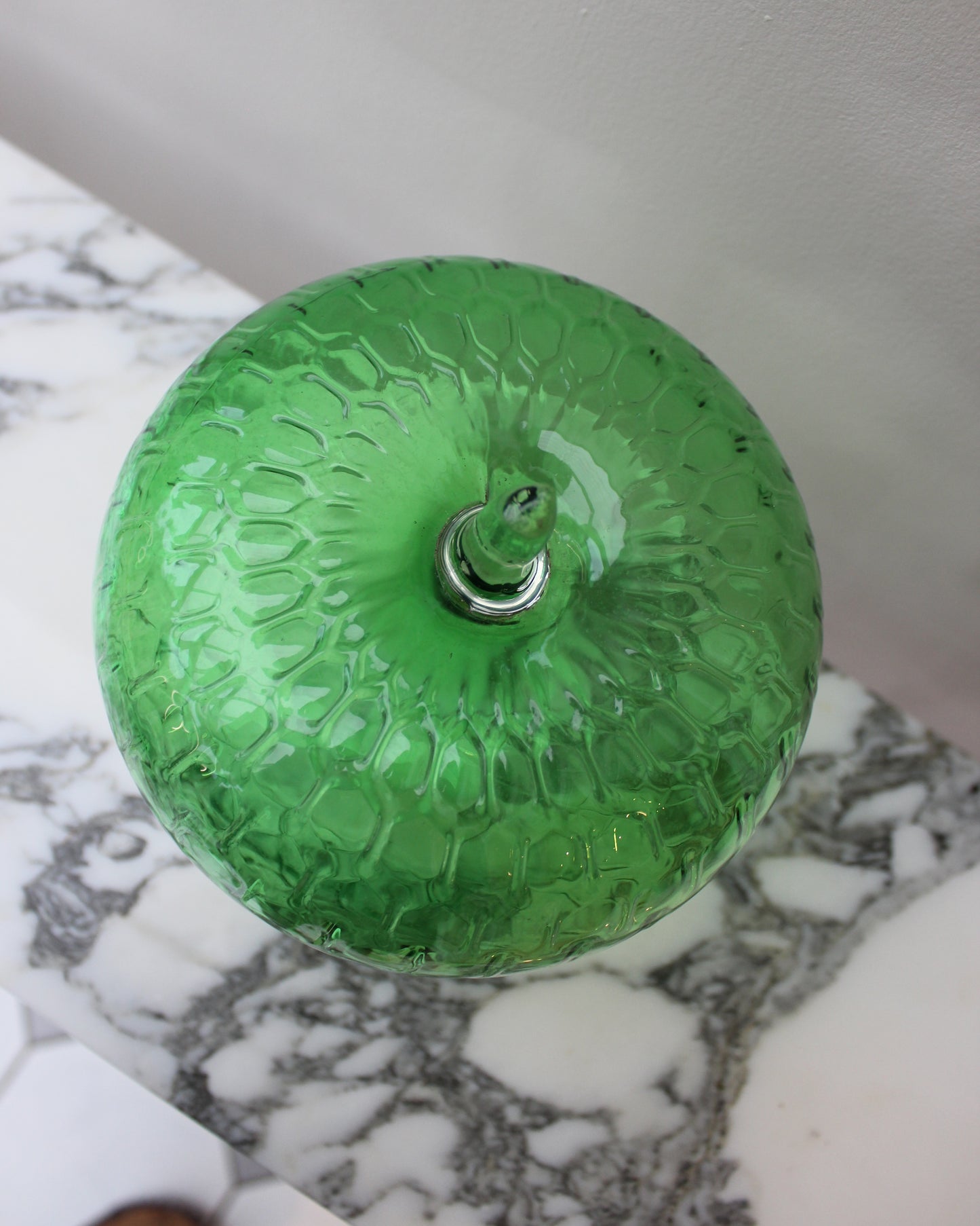 Green Glass Apple Ornament