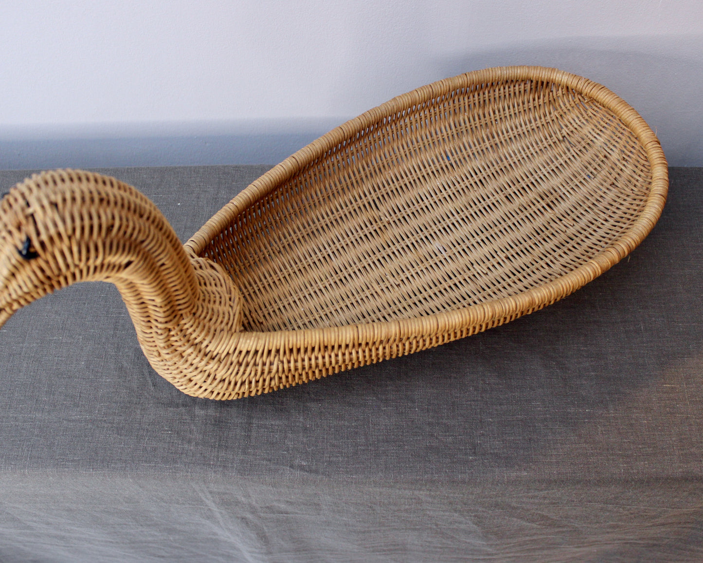 Large Vintage Wicker Duck