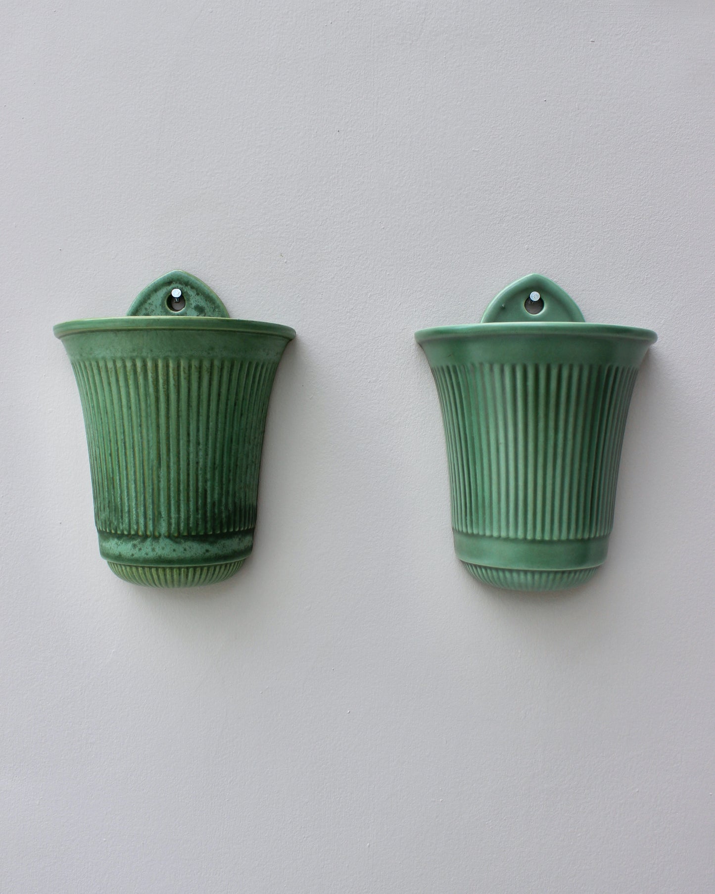 Pair Of Arthur Percy Wall Vases For Gefle Sweden