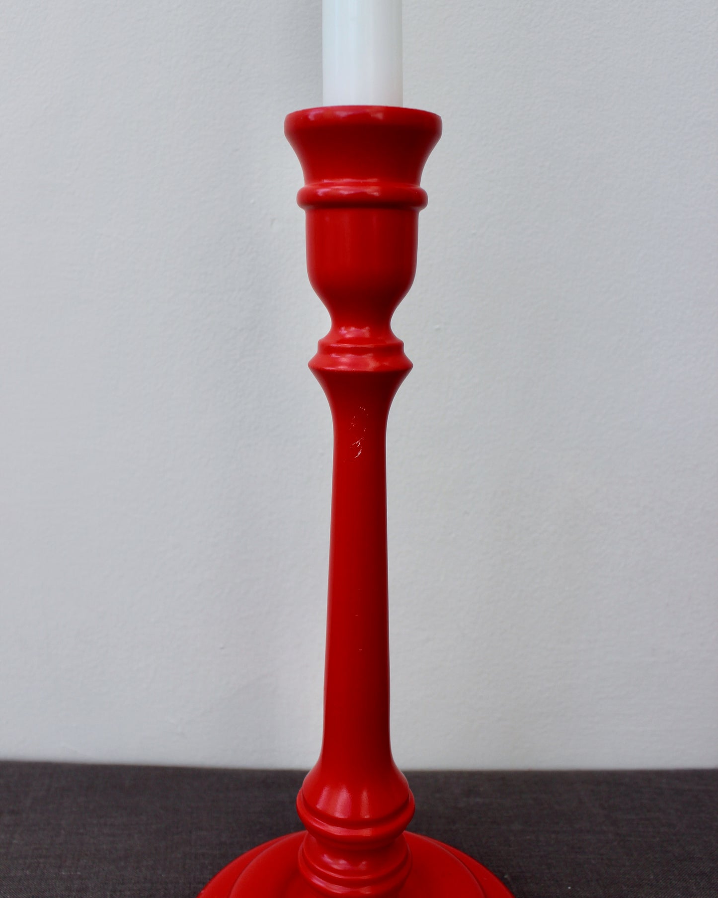 Tall Red Candlestick