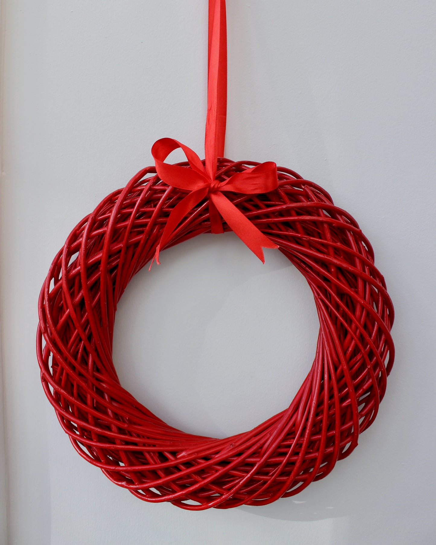 Vintage Red Wicker Wreath