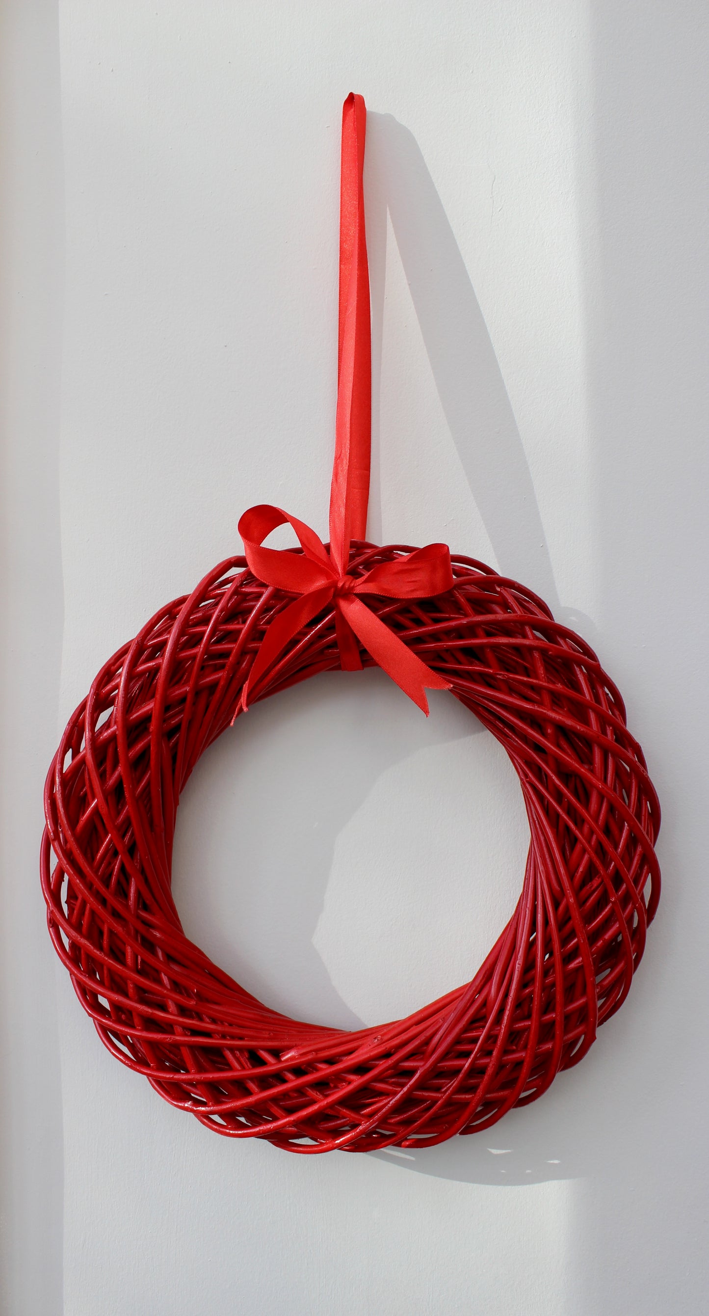 Vintage Red Wicker Wreath