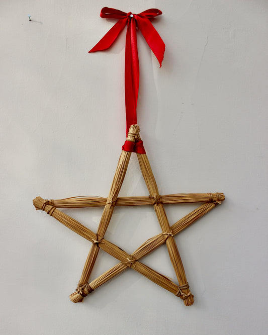 Vintage Straw Christmas Star