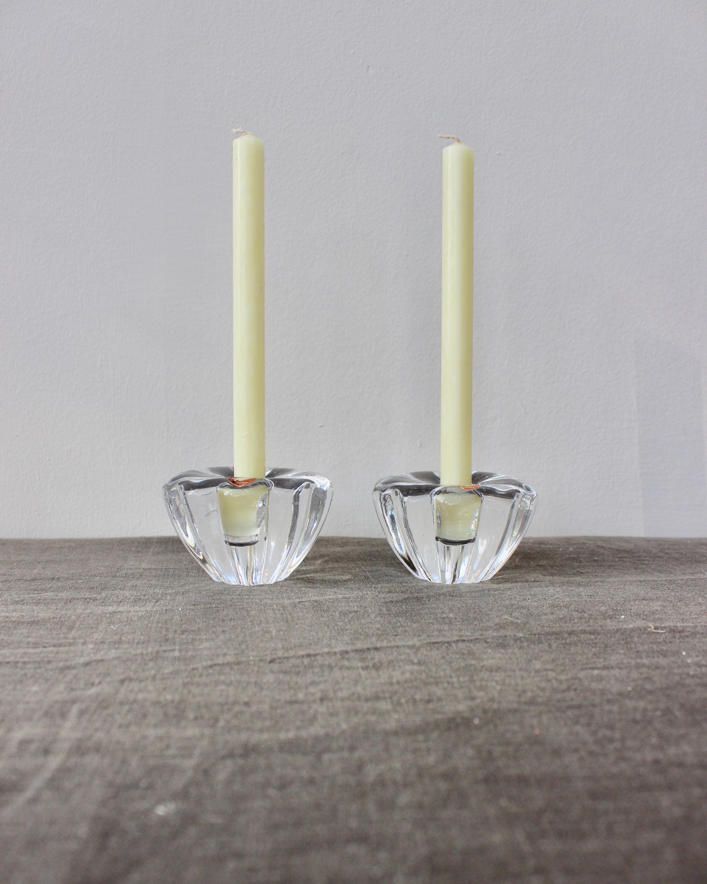 Vintage Orrefors Sweden Glass Candlesticks