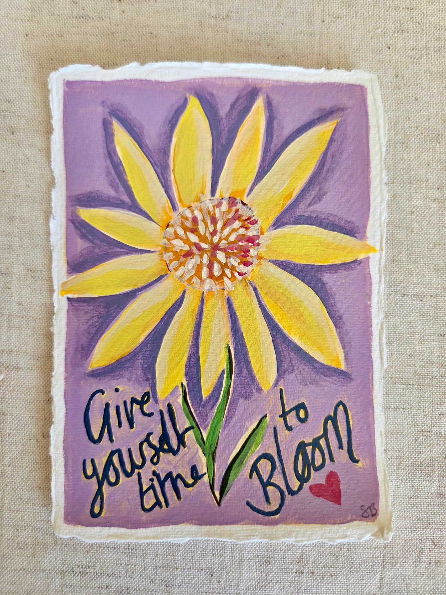 Give Yourself Time To Bloom by Sian Beck