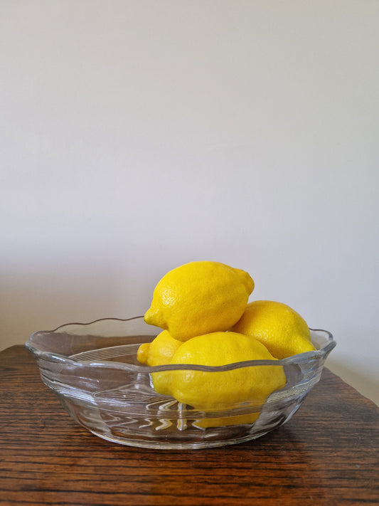 Glass Bowl with Scallop Detail