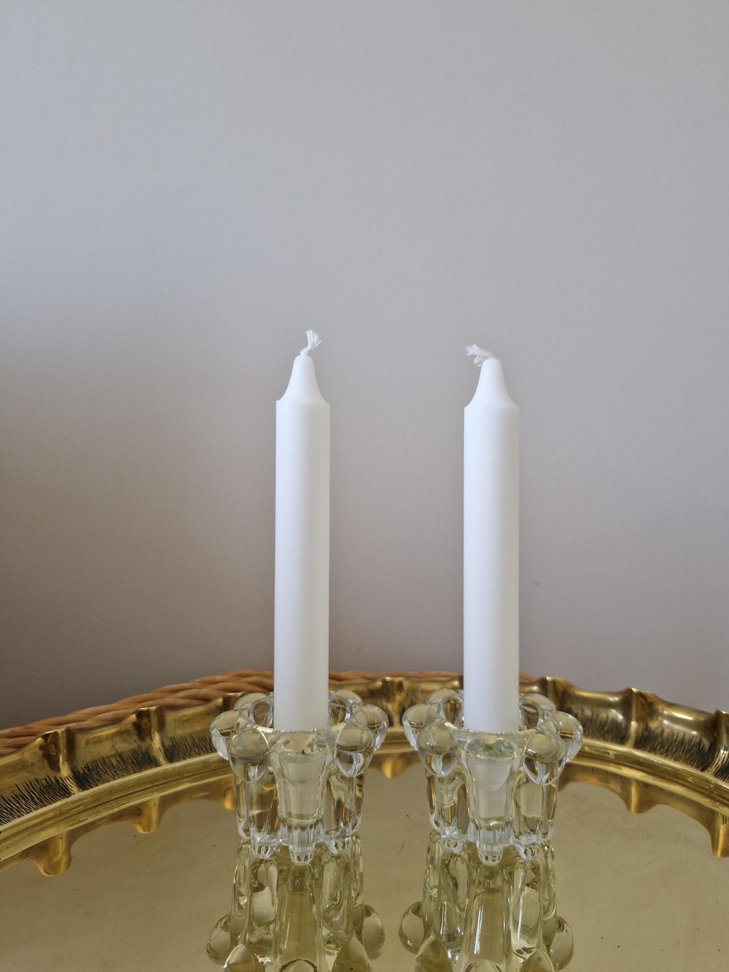 Pair of Reims France Candle Holders