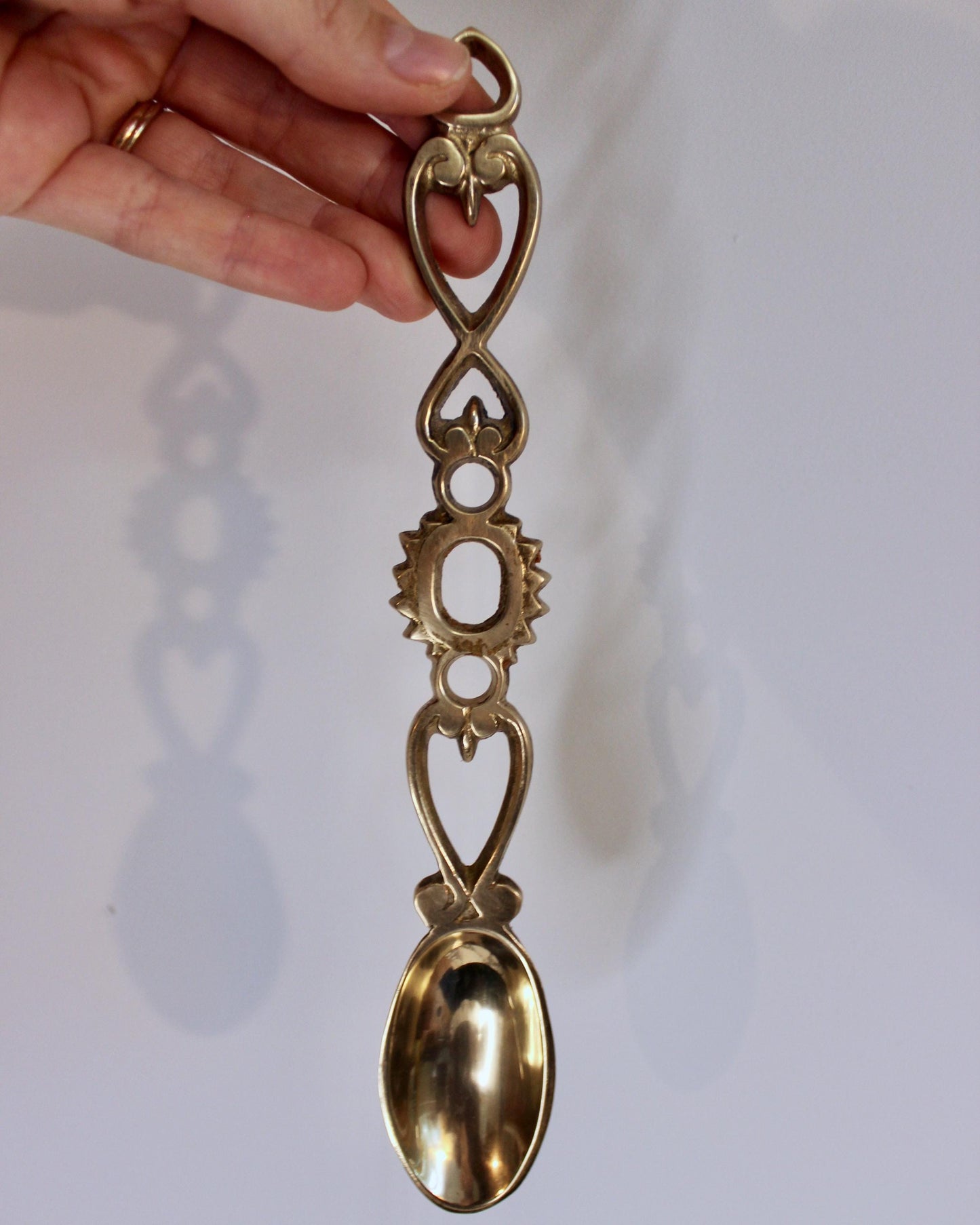 Vintage Brass Love Spoon