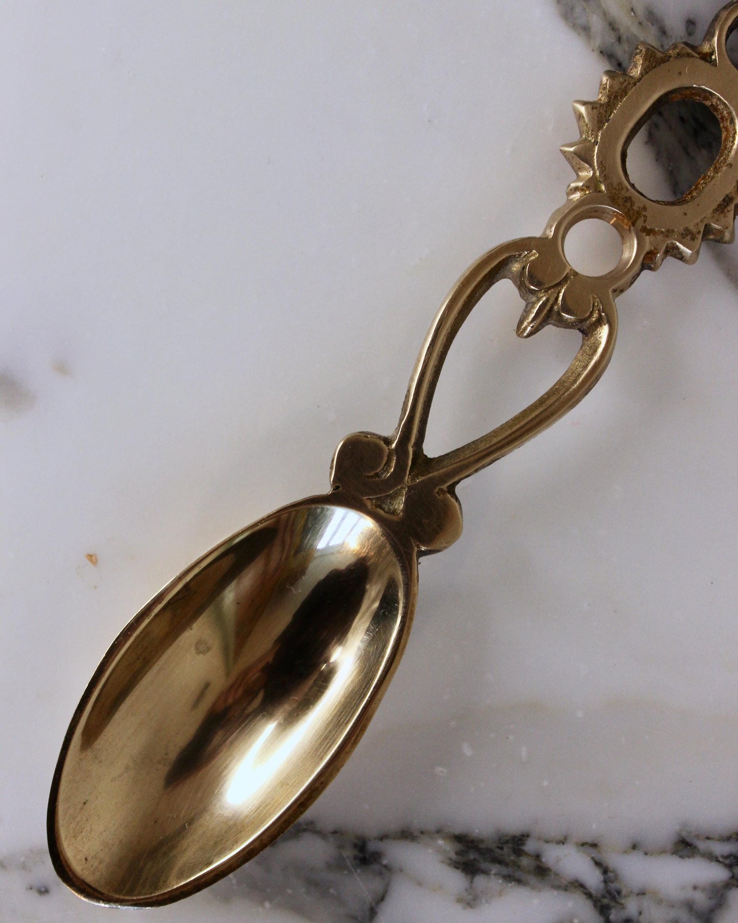 Vintage Brass Love Spoon