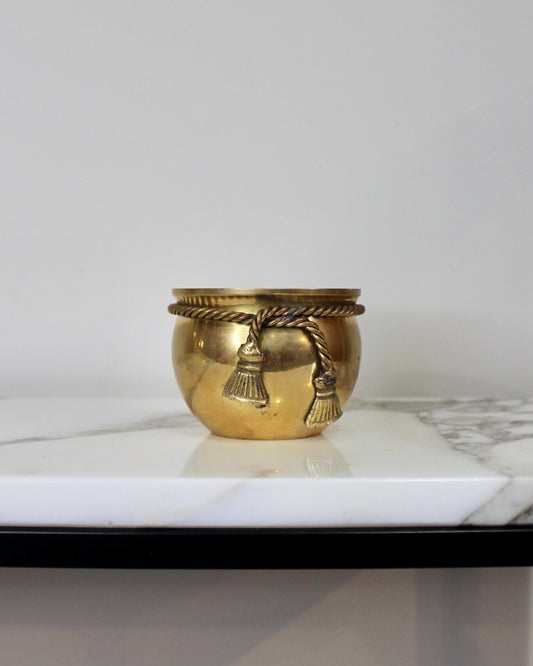 Miniature Brass Pot with Rope Detail