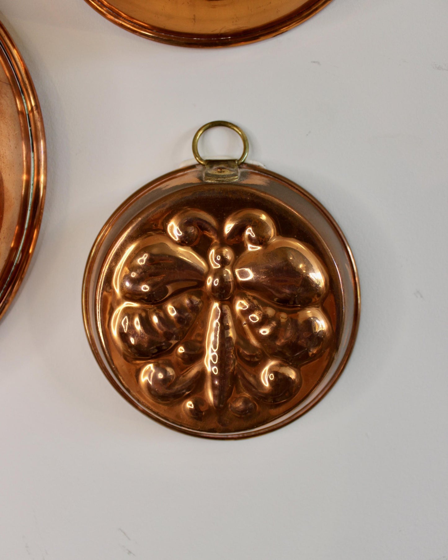 Set of Three Vintage Swedish Copper Moulds