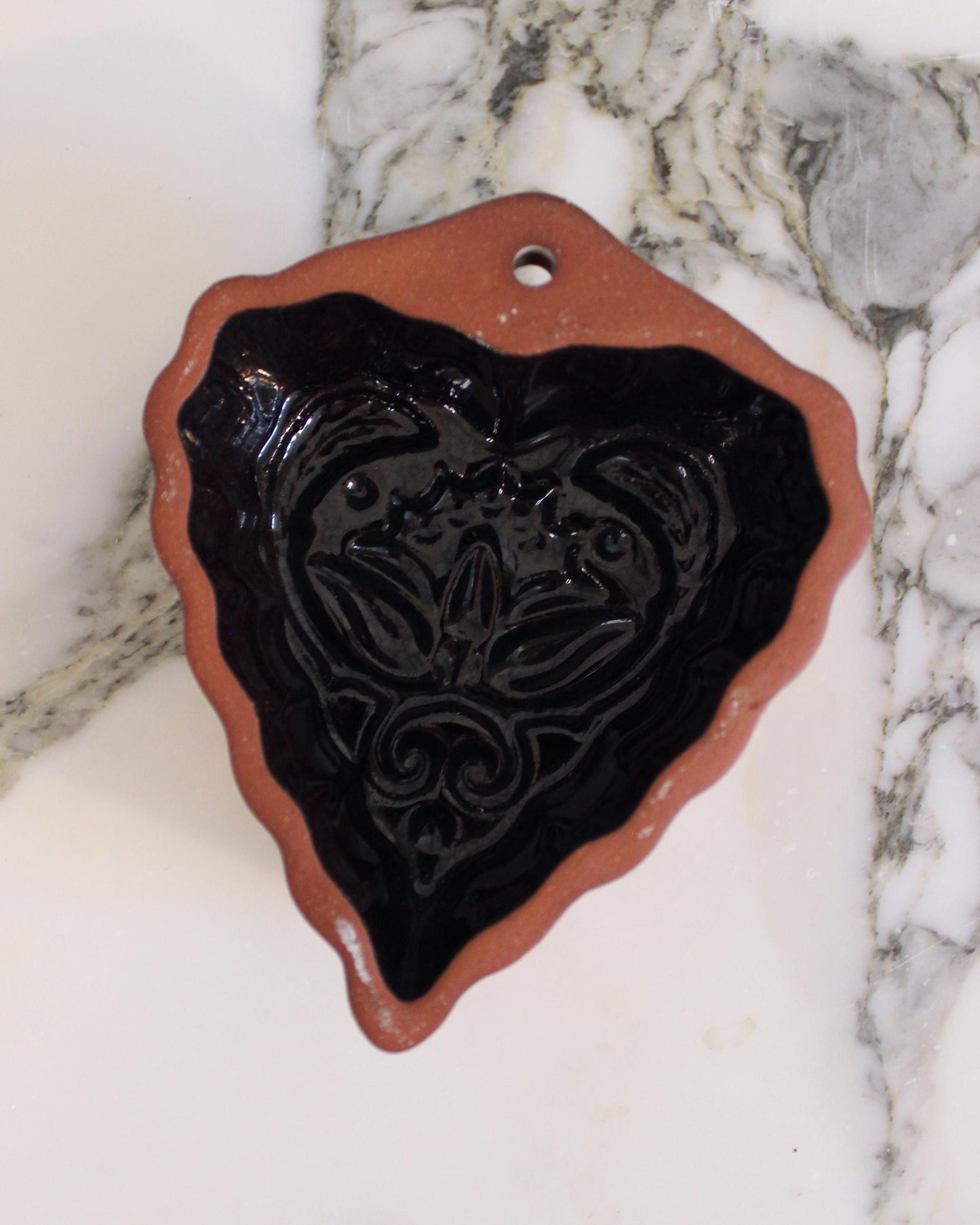 Vintage Terracotta Heart Shaped Mould