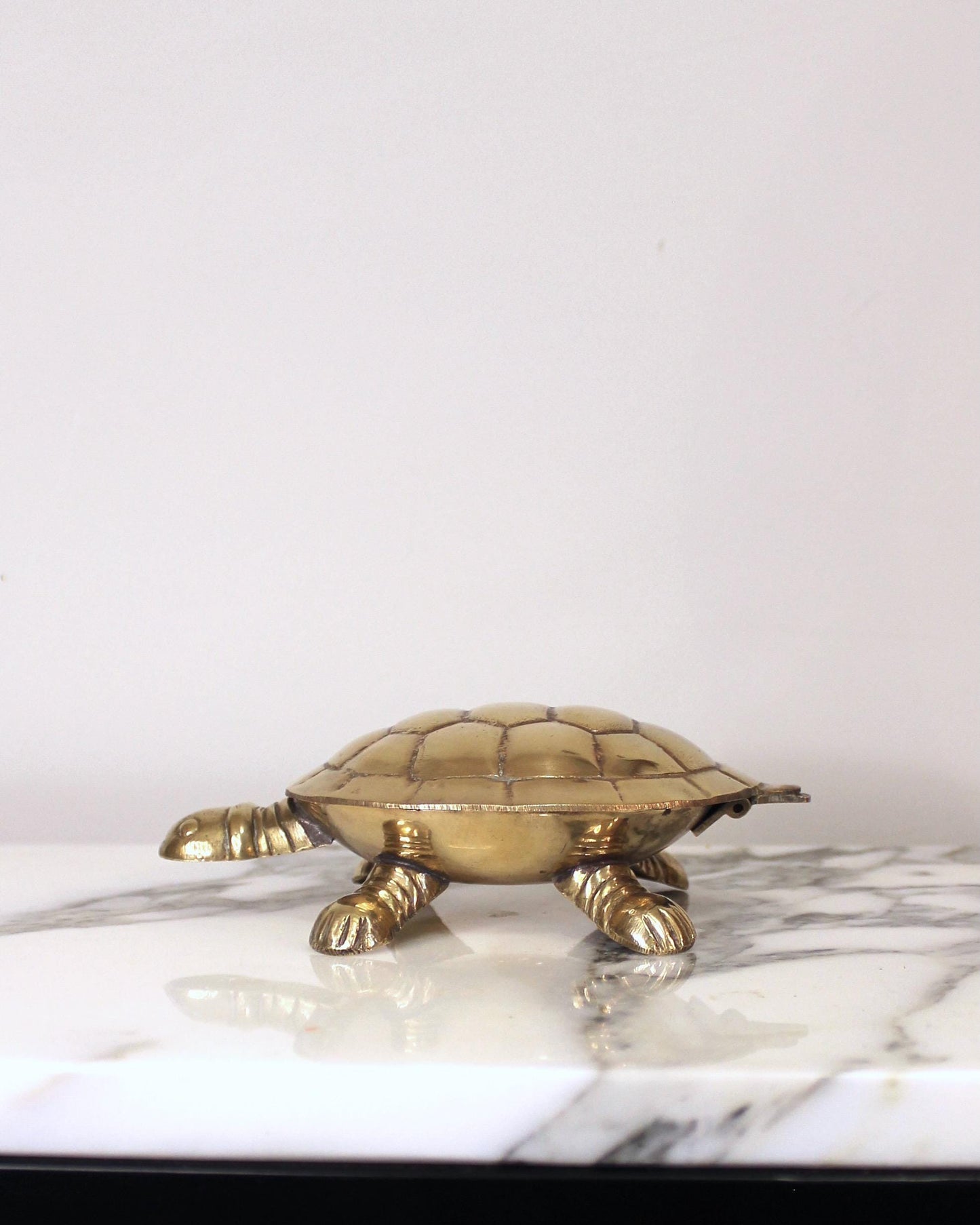 Vintage Brass Turtle Trinket Dish