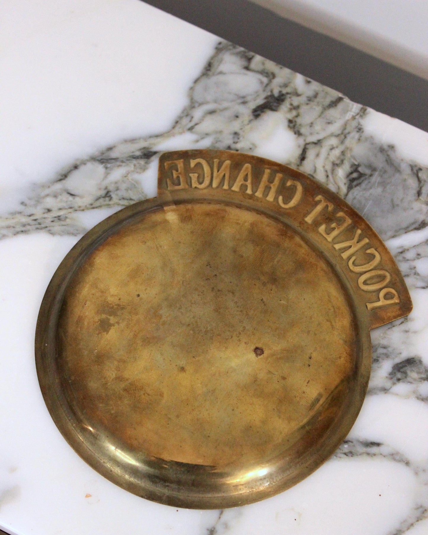 Vintage Brass Pocket Change Tray