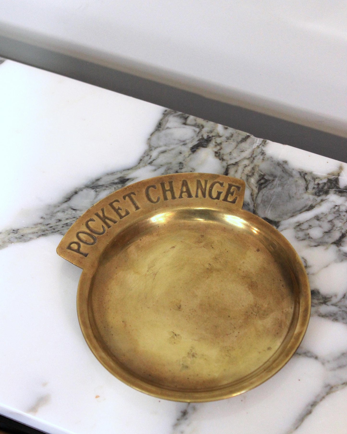 Vintage Brass Pocket Change Tray