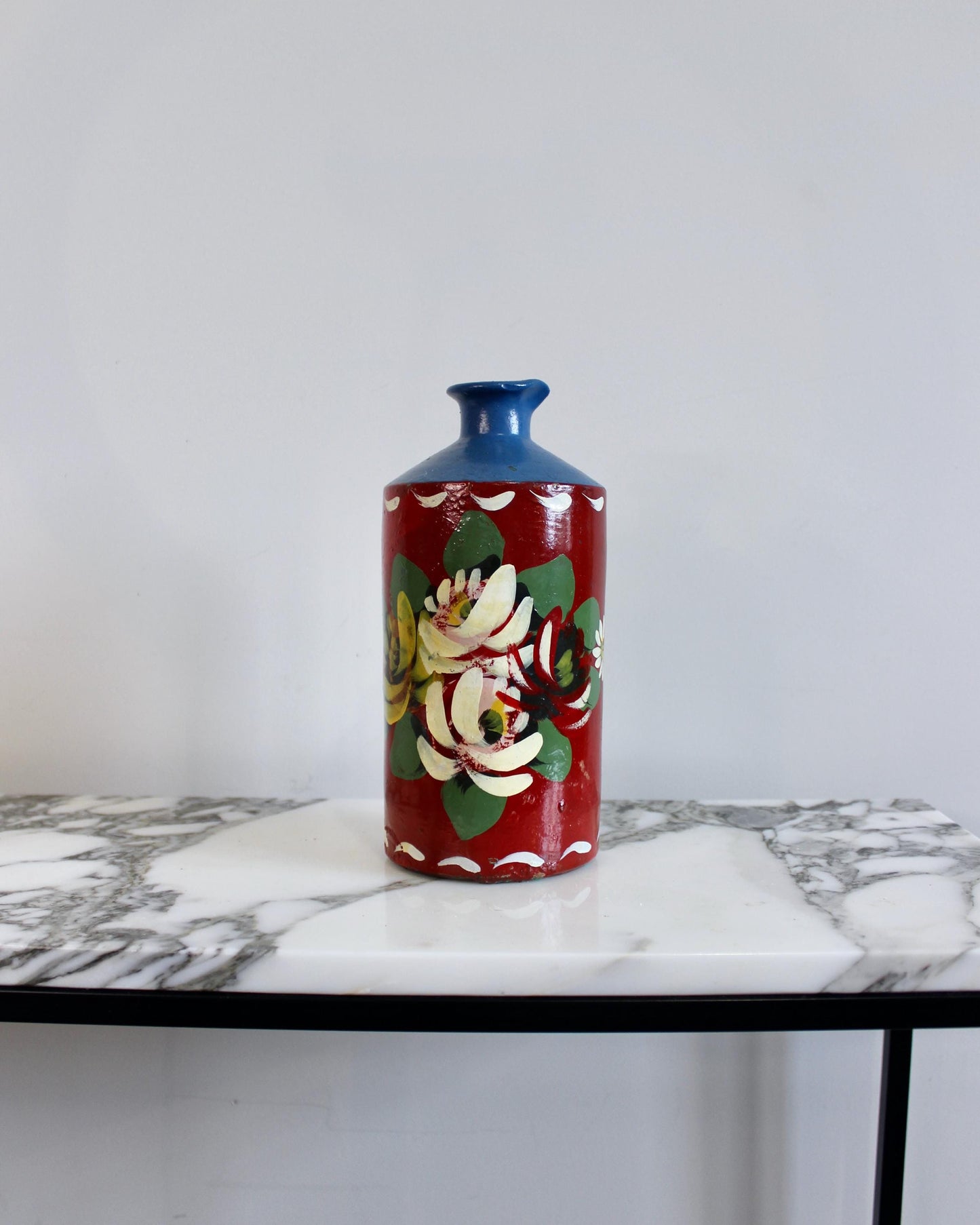 Hand Painted Floral Bottle