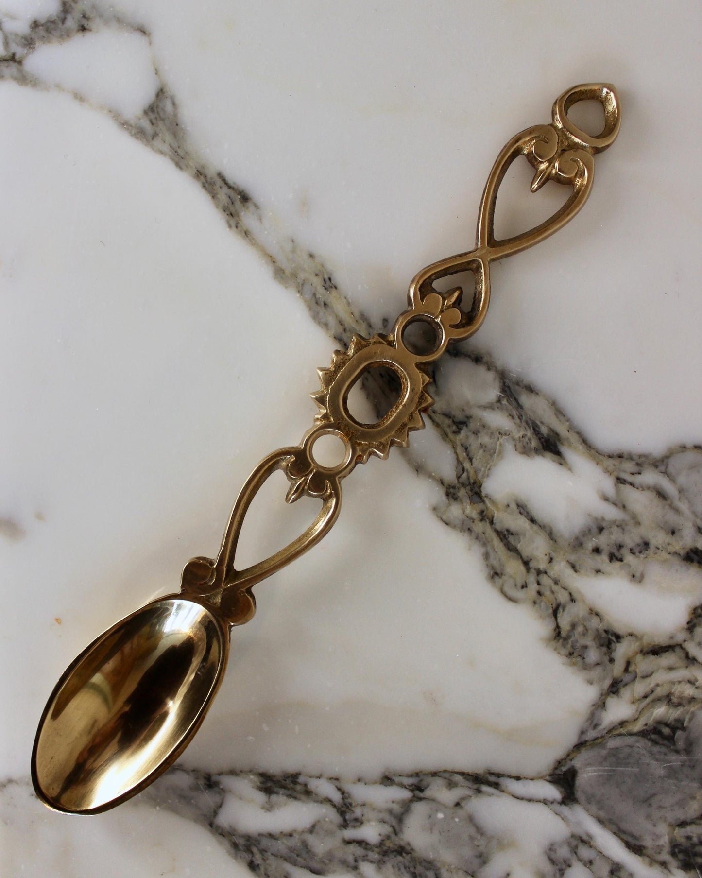 Vintage Brass Love Spoon