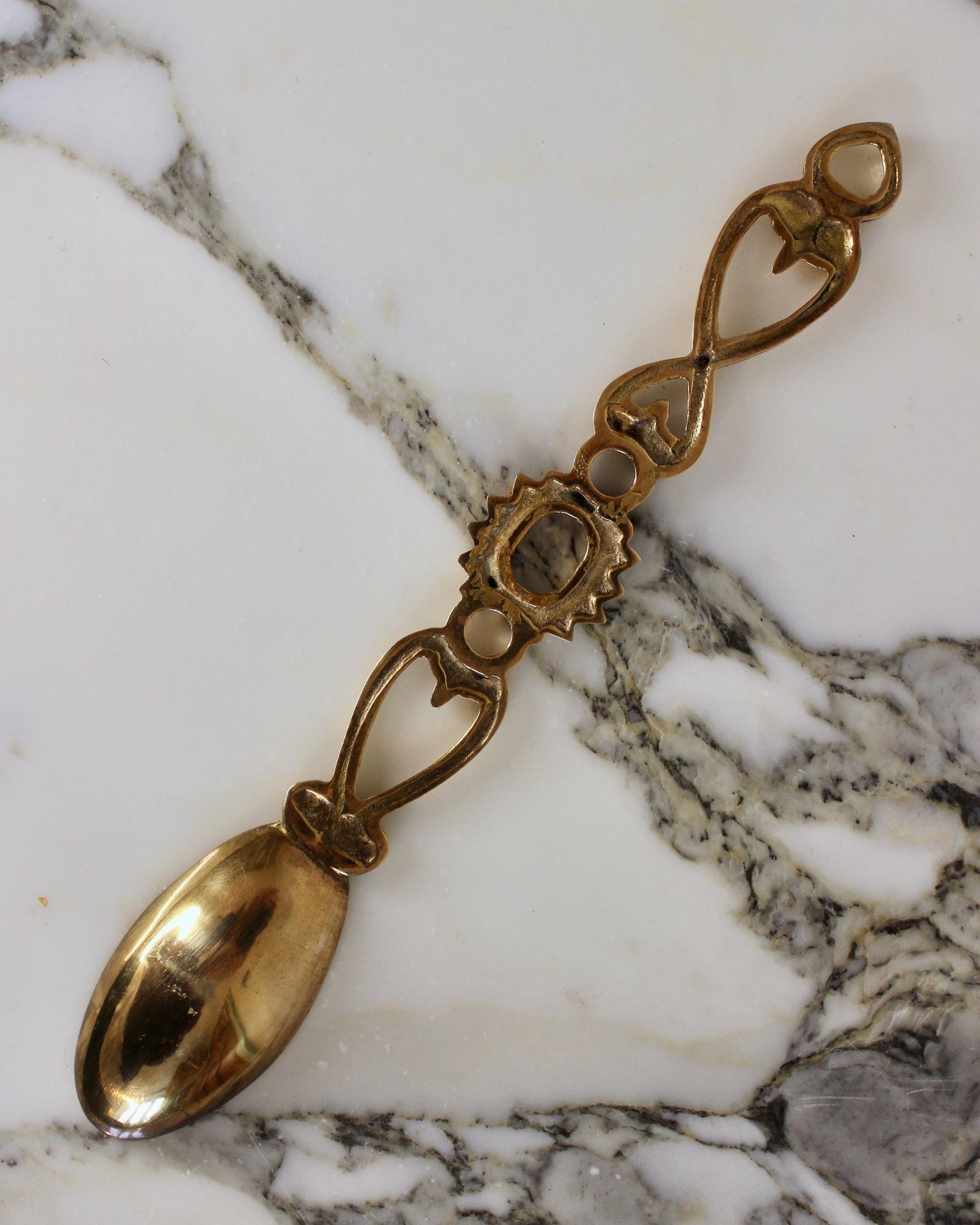 Vintage Brass Love Spoon