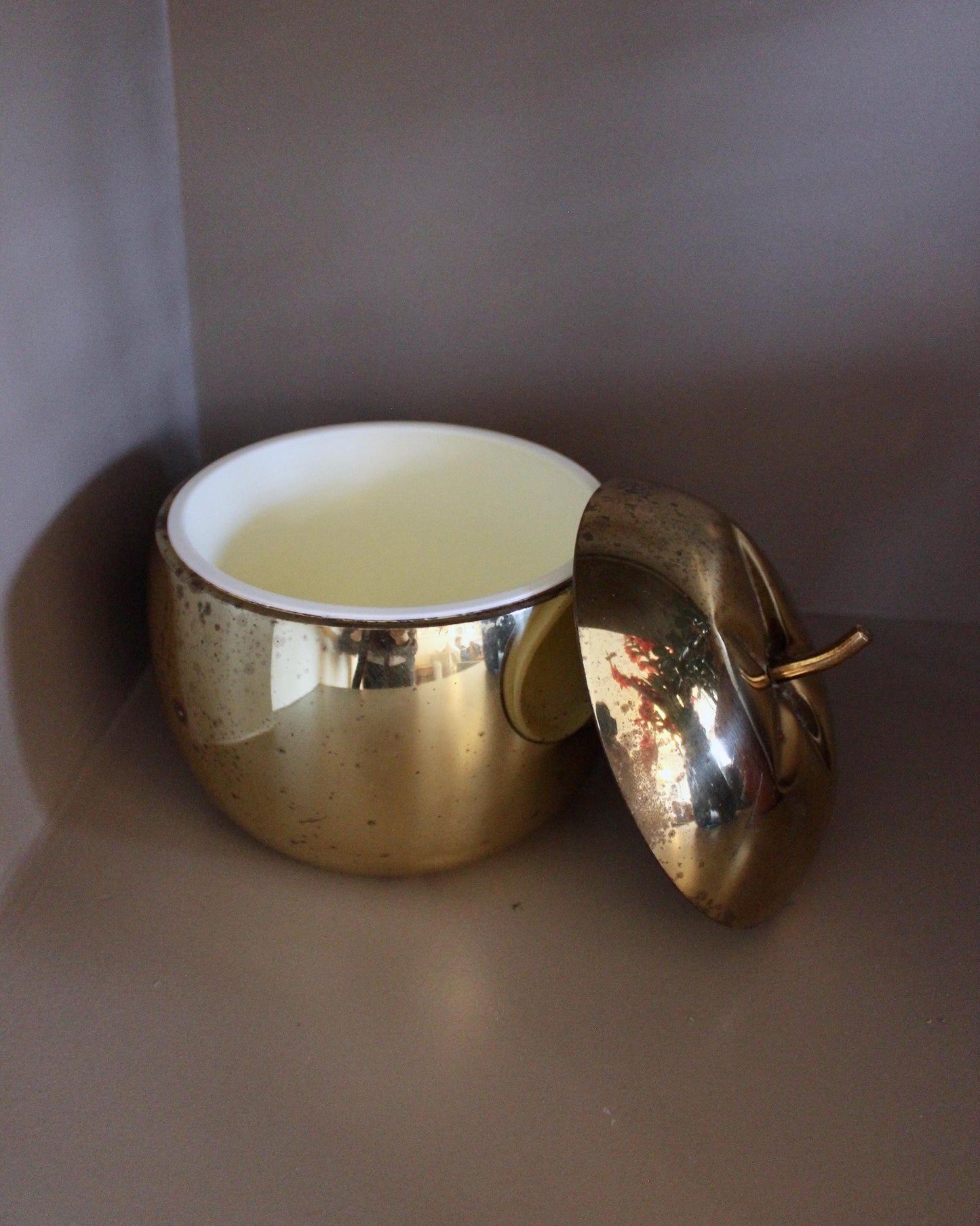 Mid-Century Modern Brass "Pumpkin" Ice Bucket