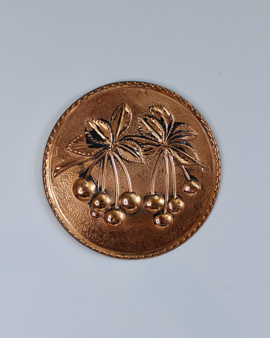 Copper Wall Plaque with Cherry Design