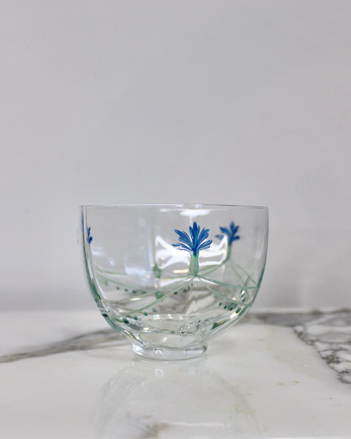 Orrefors Sweden Hand Painted Glass Bowl