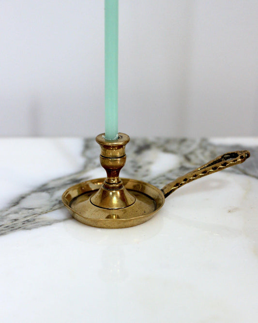 Miniature Vintage Brass Candlestick