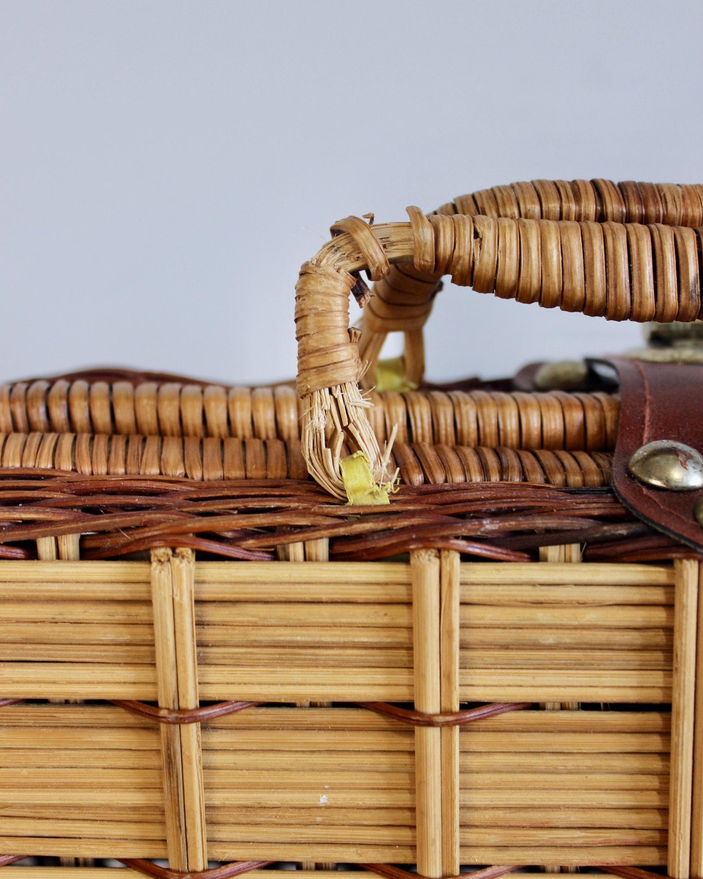 Small Vintage Wicker Briefcase