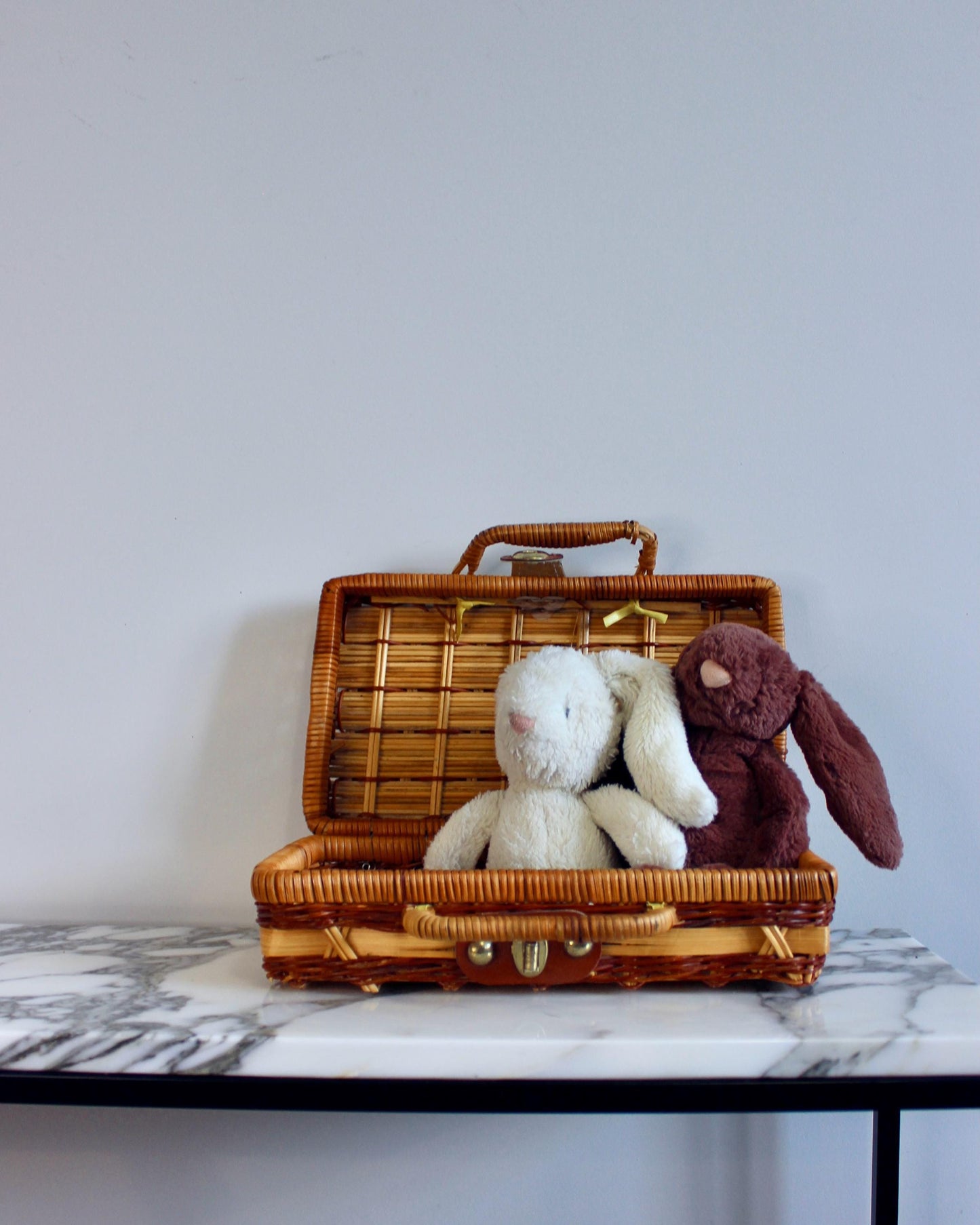 Small Vintage Wicker Briefcase