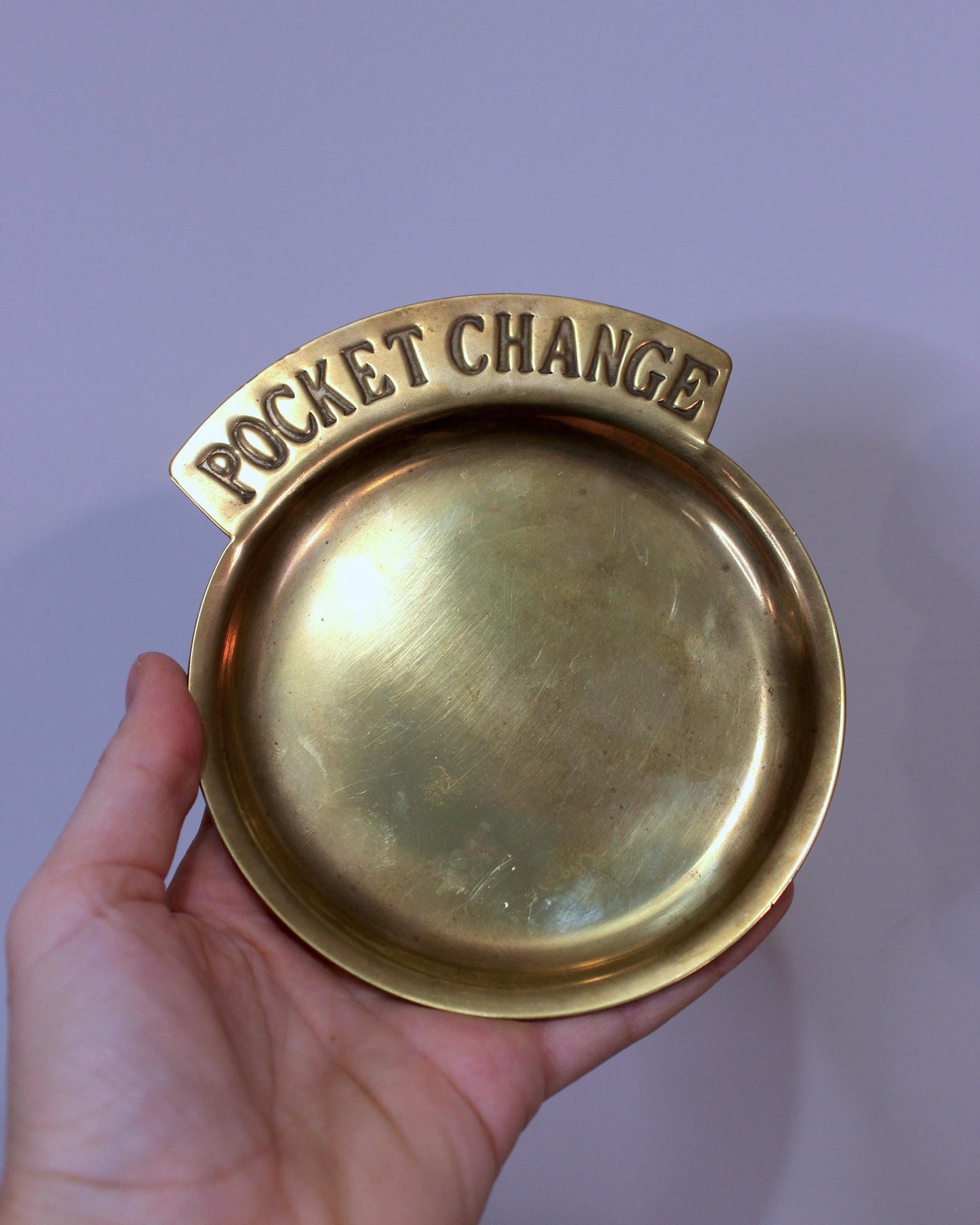 Vintage Brass Pocket Change Tray