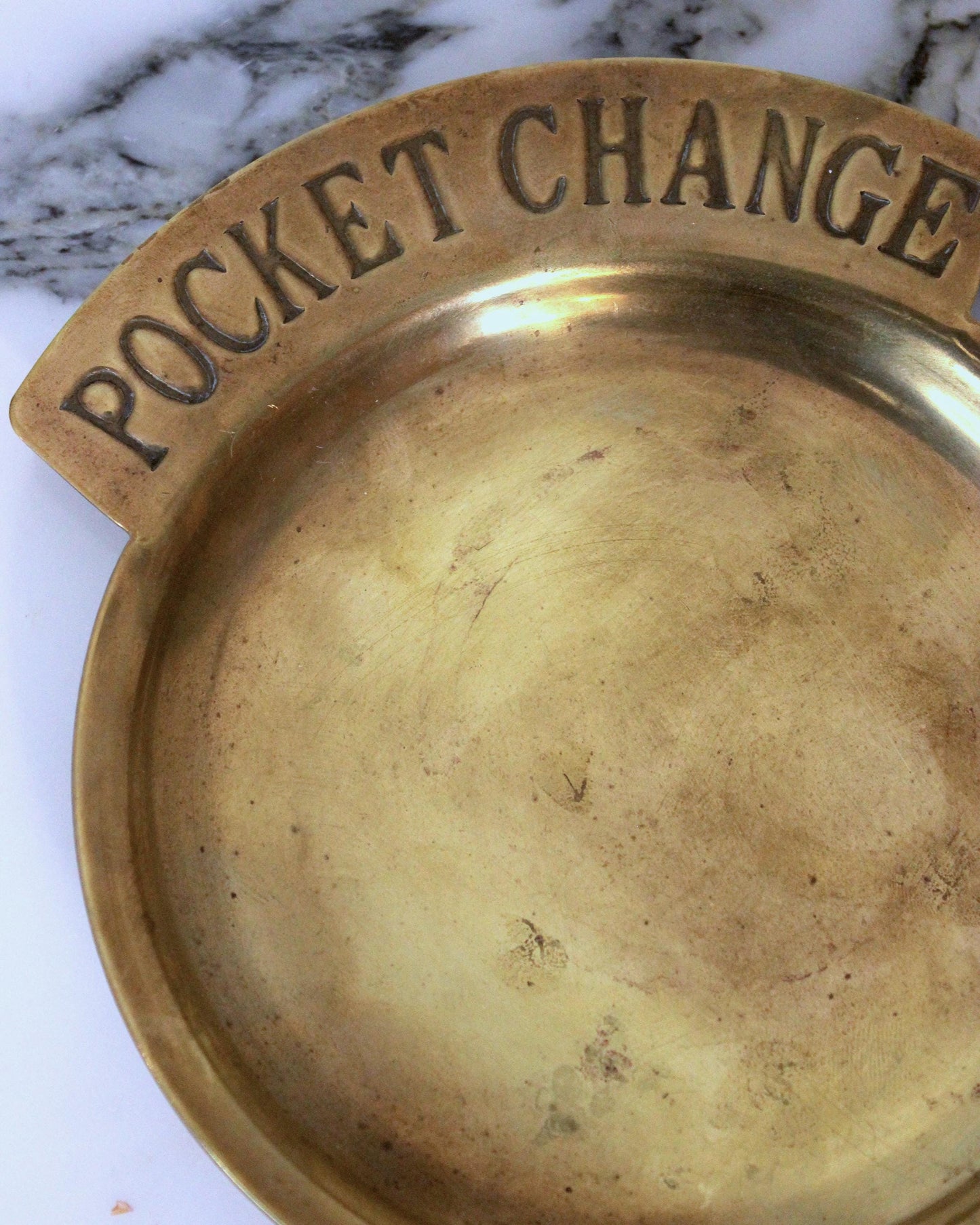 Vintage Brass Pocket Change Tray