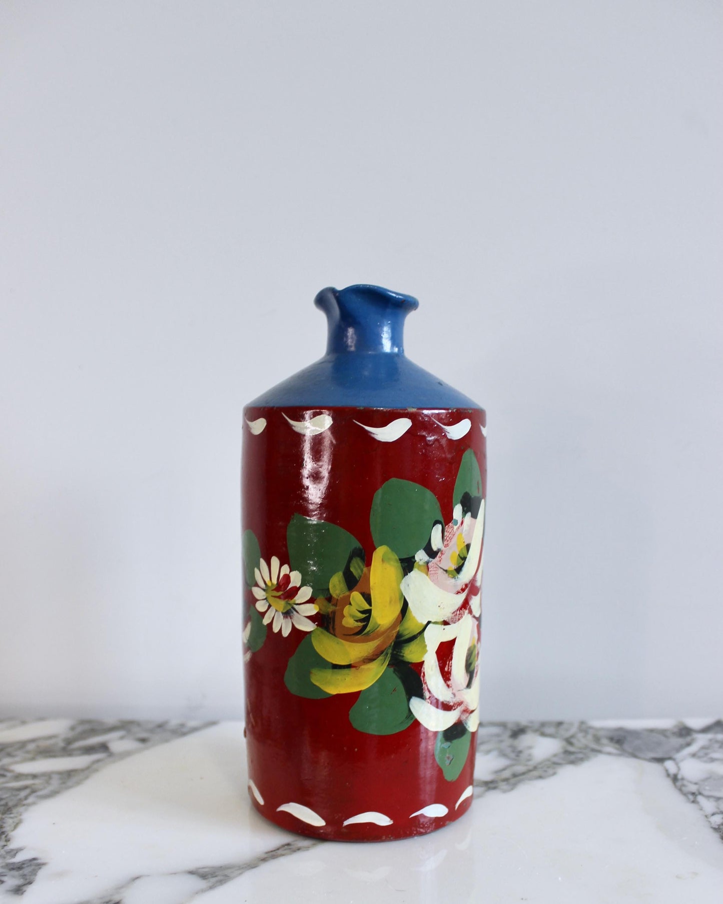 Hand Painted Floral Bottle