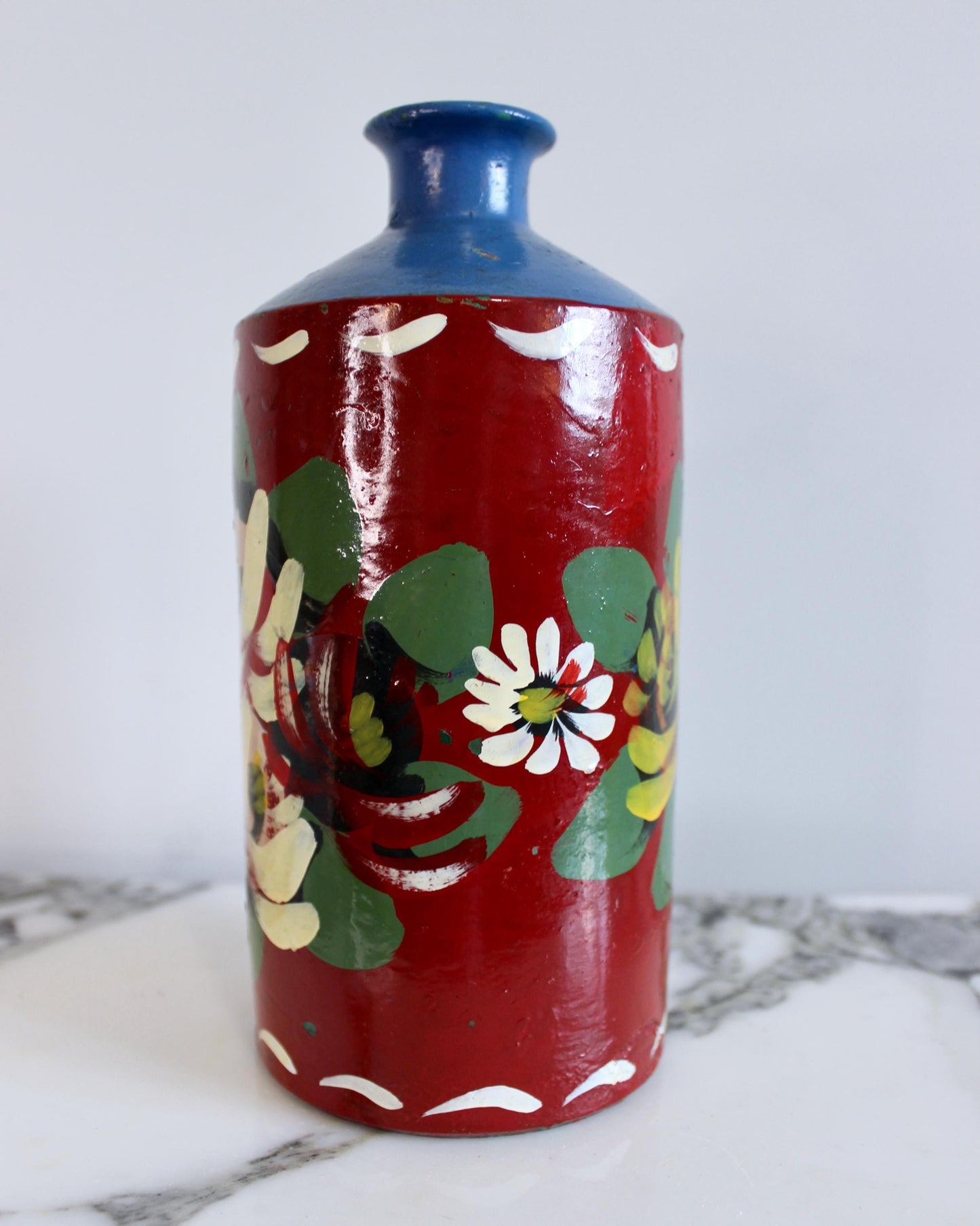 Hand Painted Floral Bottle