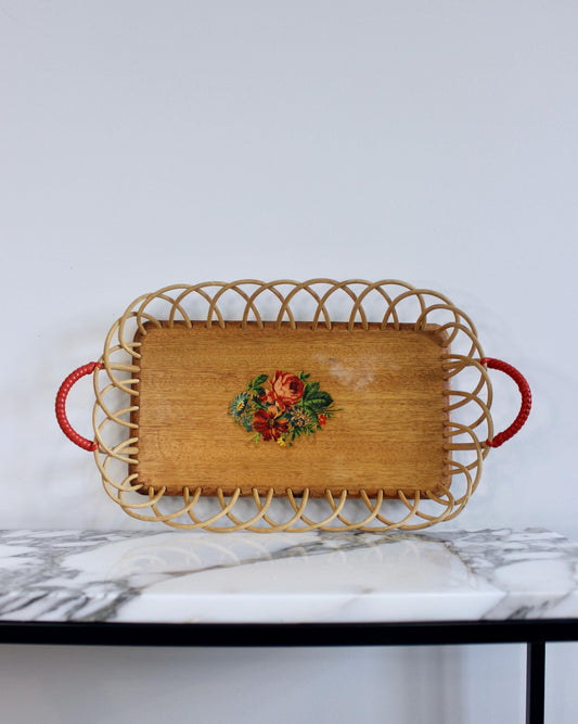 Scandinavian Vintage Handmade Wooden Tray