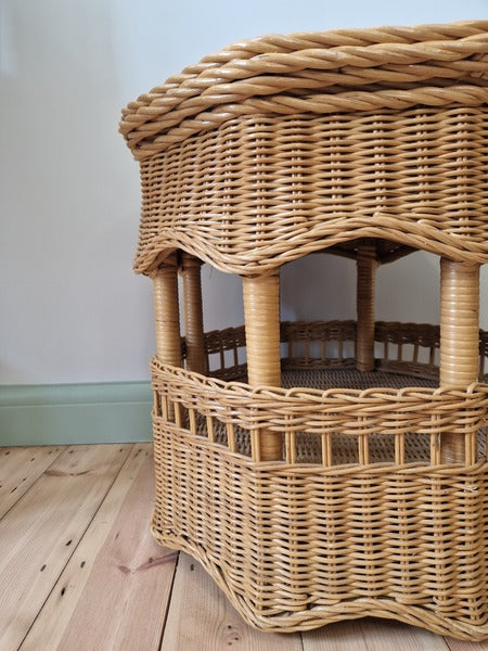Vintage Wicker Side Table