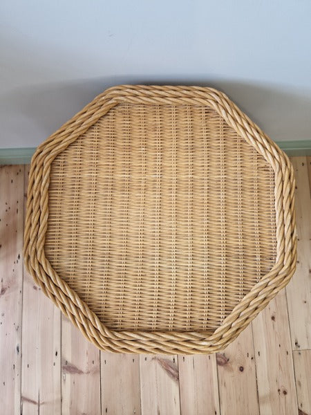 Vintage Wicker Side Table