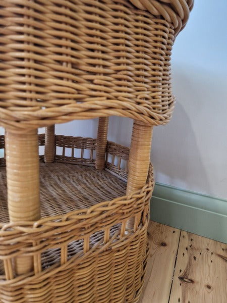 Vintage Wicker Side Table